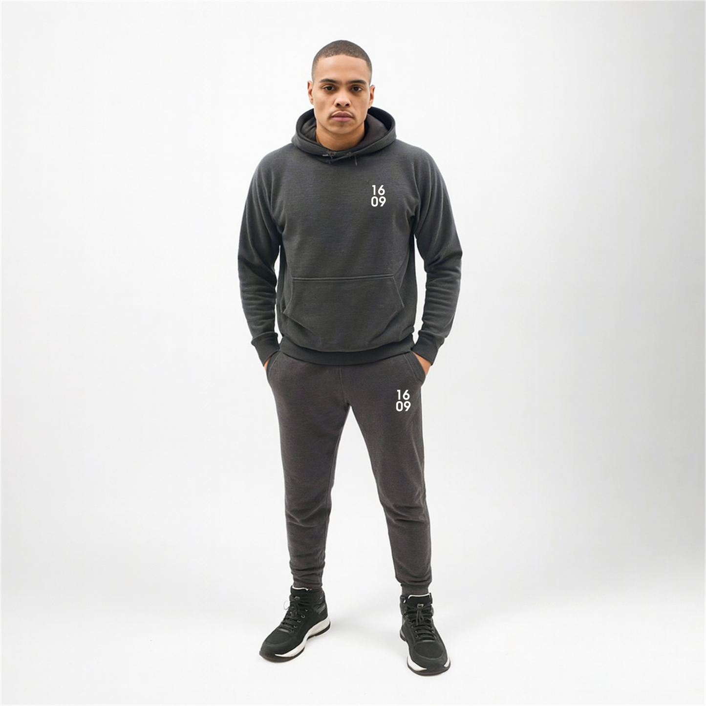1609 Charcoal Grey Premium Sweatsuit