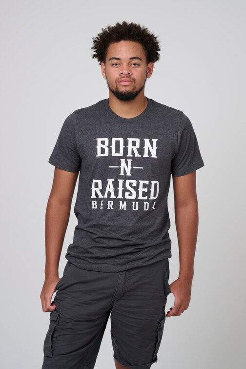 Charcoal Grey Born-N-Raised Bermuda Unisex Tee