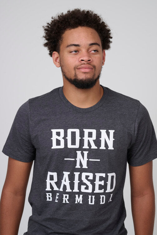 Charcoal Grey Born-N-Raised Bermuda Unisex Tee