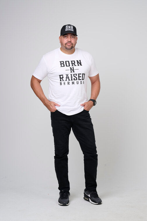 White Born-N-Raised Bermuda Tee