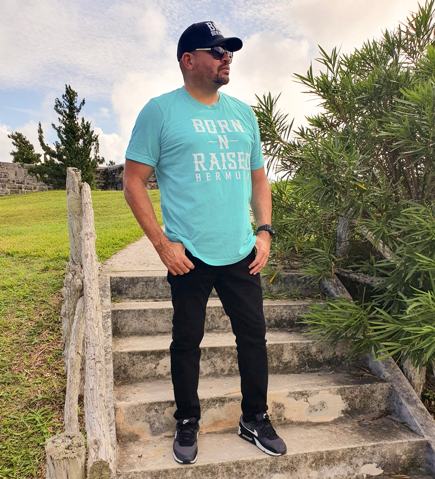 Pompano Blue Born-N-Raised Bermuda Unisex T-shirt