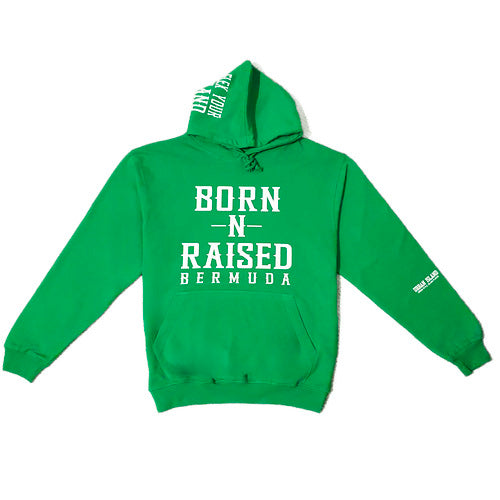 Green Born-N-Raised Bermuda Unisex Hoodie