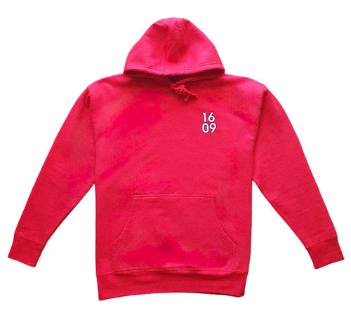 1609 Red and Blue Embroidered Hooded Sweatsuit