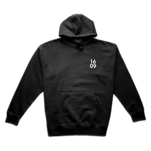 1609 Premium Black Hoodie