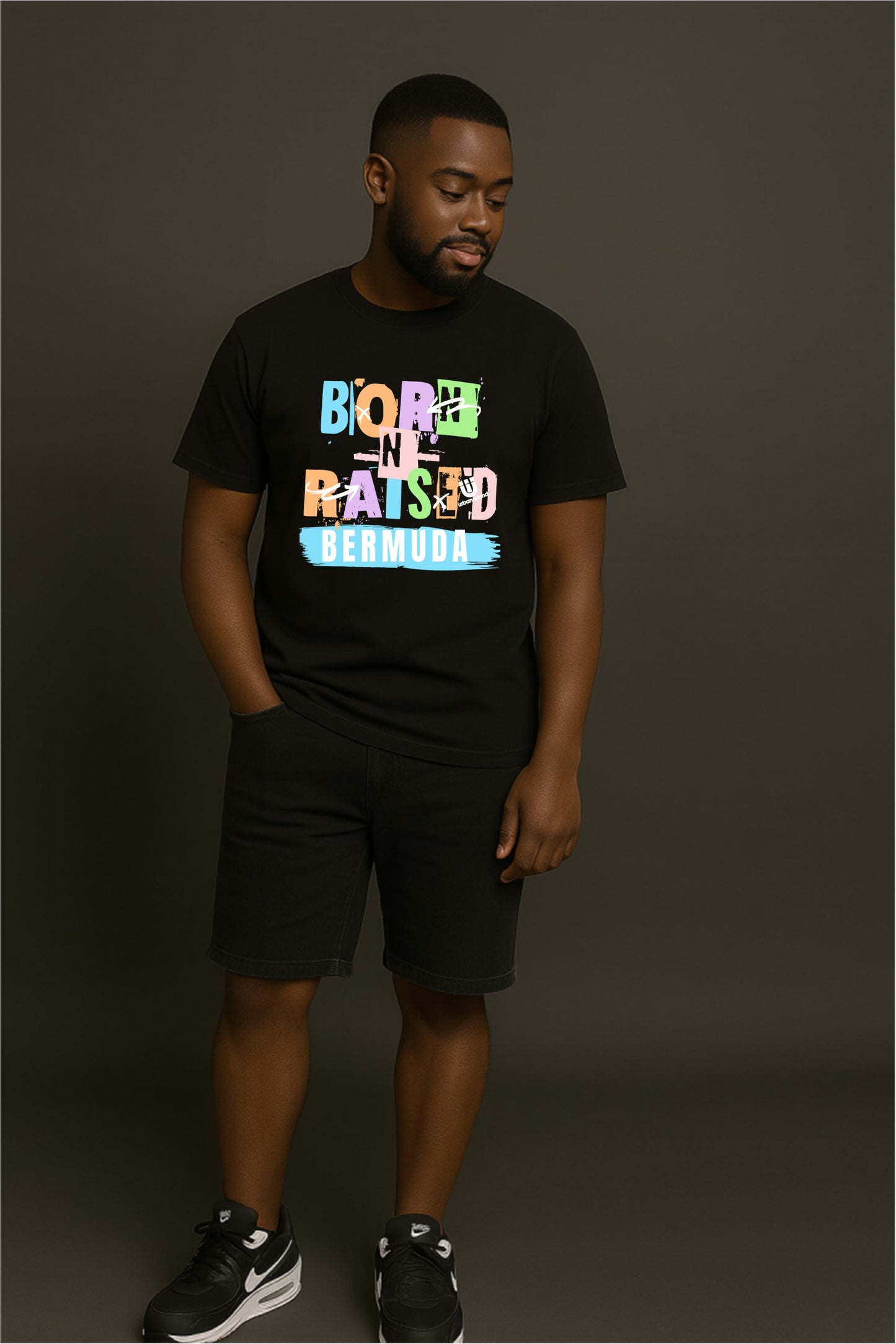 Born-N-Raised Bermuda Multi Pastels Unisex Tee