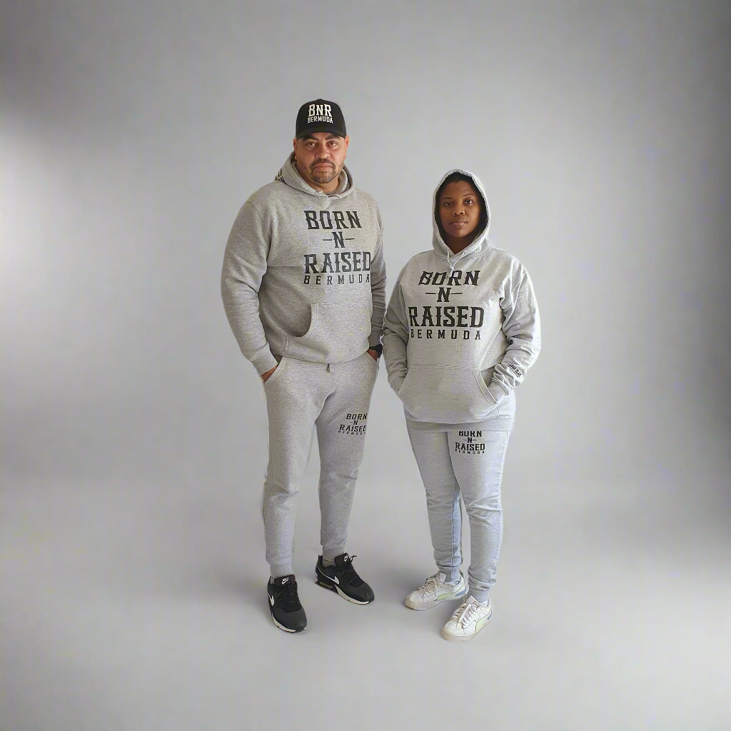 Grey Born-N-Raised Bermuda Hoodie