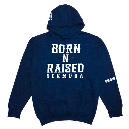 NAVY BLUE BORN-N-RAISED PULLOVER HOODIE
