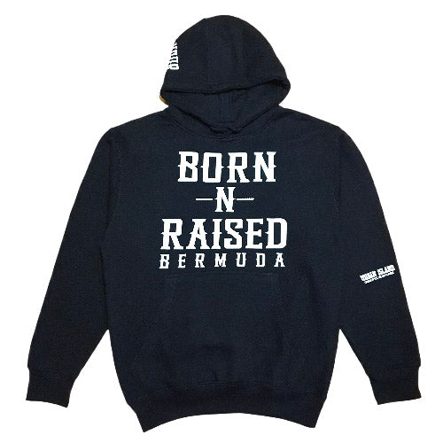 BLACK BORN-N-RAISED BERMUDA PULLOVER HOODIE