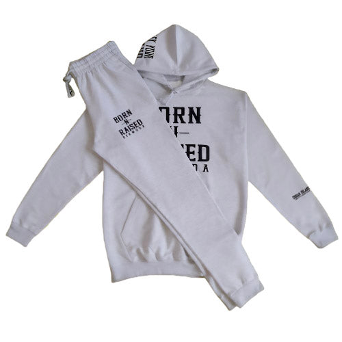 Grey Born-N-Raised Hooded Sweatsuit