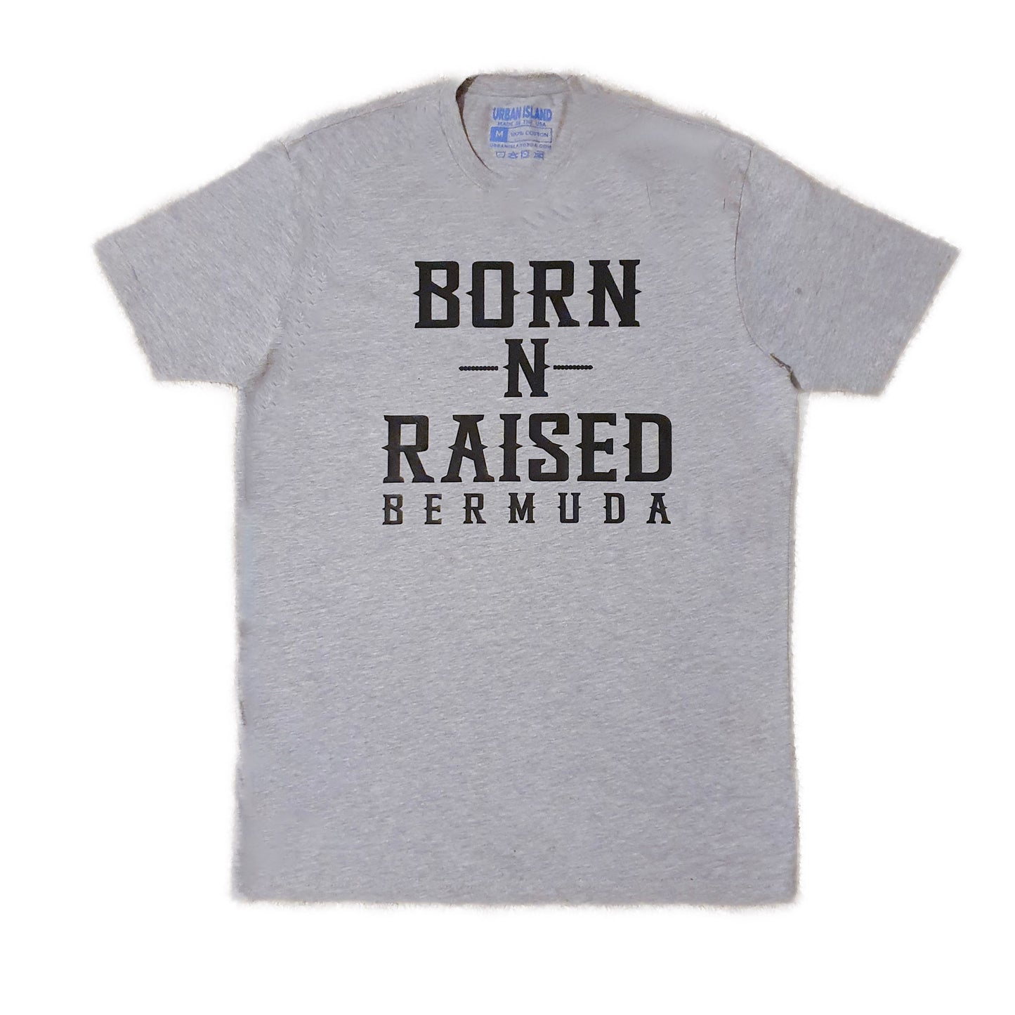 Grey Born-N-Raised Bermuda Unisex T-shirt