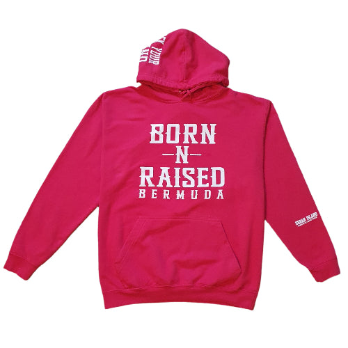 Hot Pink Born-N-Raised Bermuda Unisex Hoodie