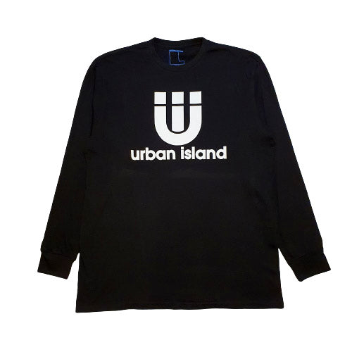 BLACK LONG SLEEVE T-SHIRT w WHITE ORGINAL LOGO