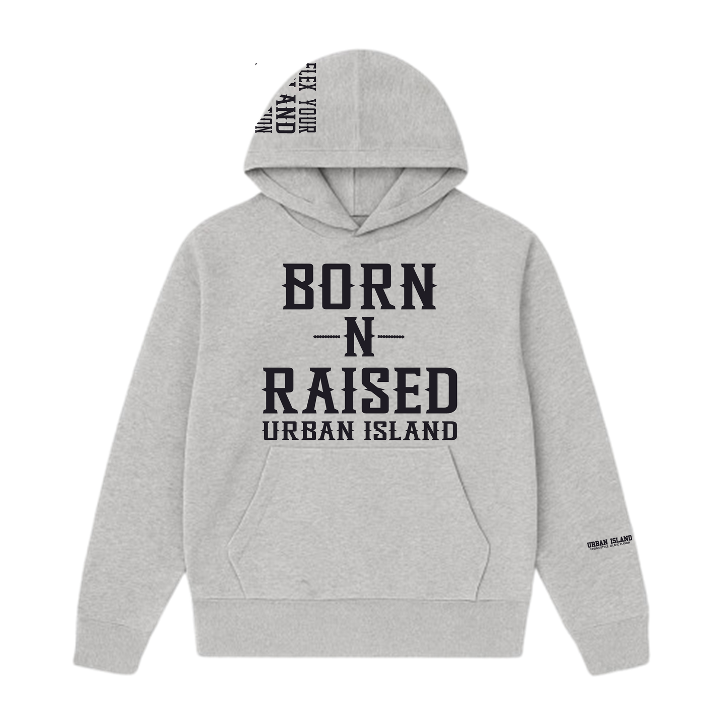 Grey Born-N-Raised Bermuda Hoodie