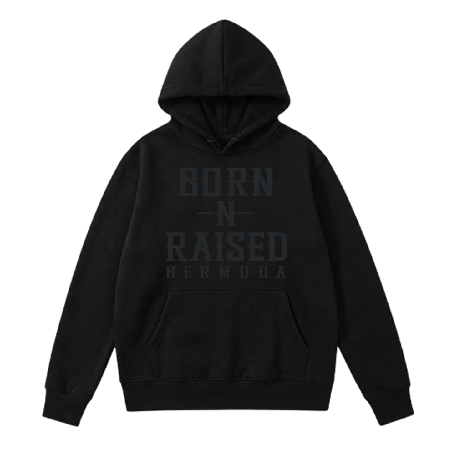 Black on Black Born-N-Raised Bermuda Unisex Hoodie