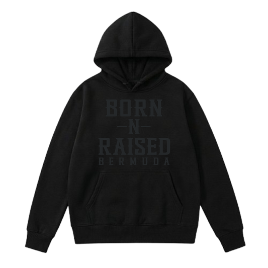 Black on Black Born-N-Raised Bermuda Unisex Hoodie