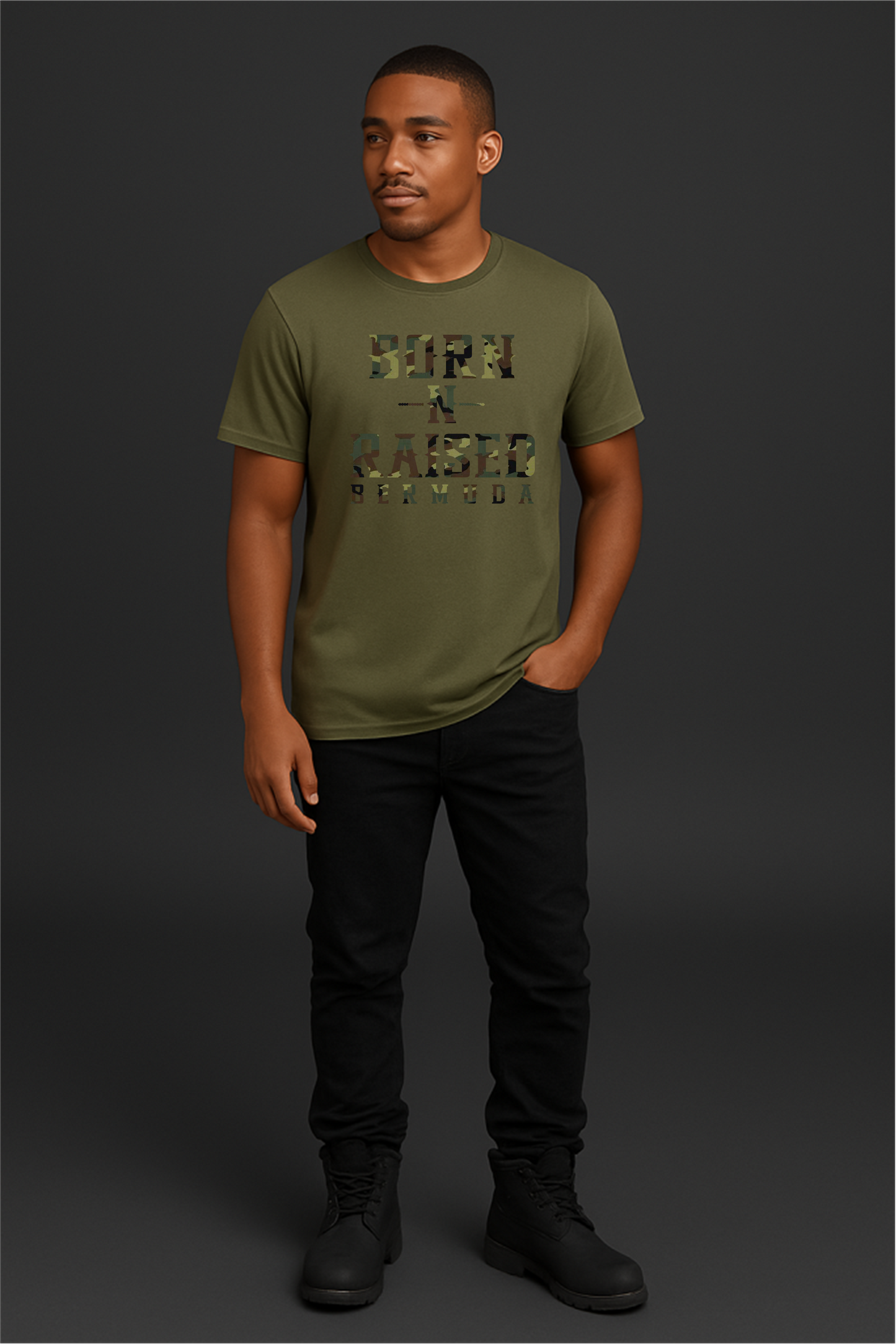 Born-N-Raised Bermuda Camo Unisex Tee