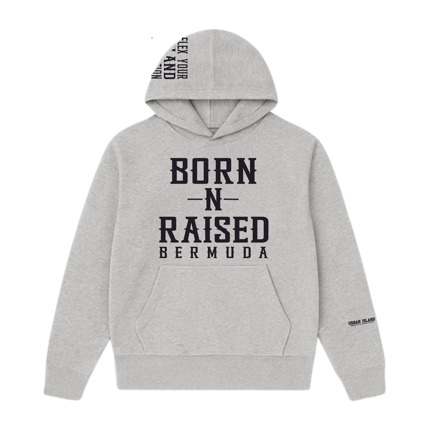 Grey Born-N-Raised Bermuda Hoodie