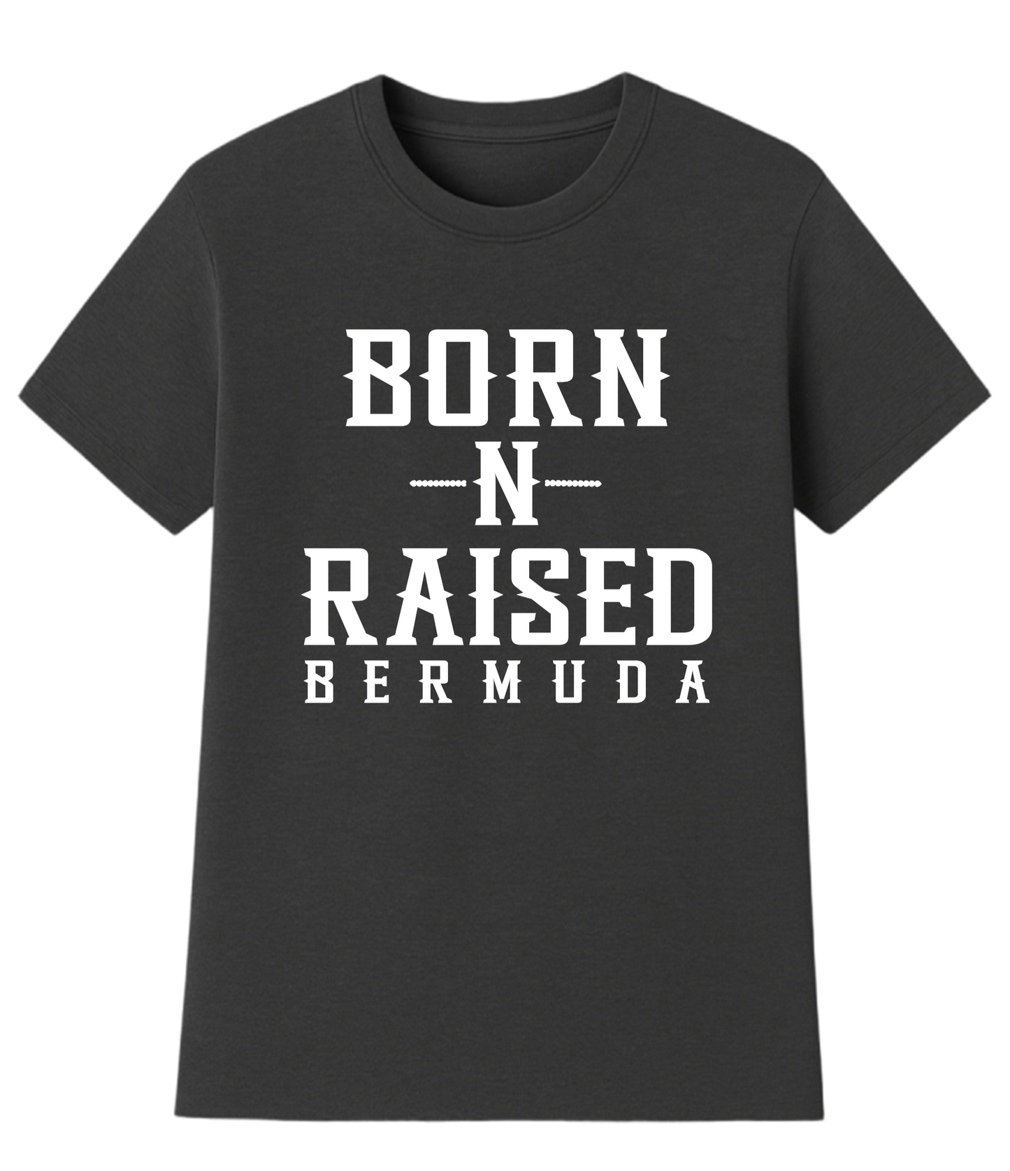 Charcoal Grey Born-N-Raised Bermuda Unisex Tee