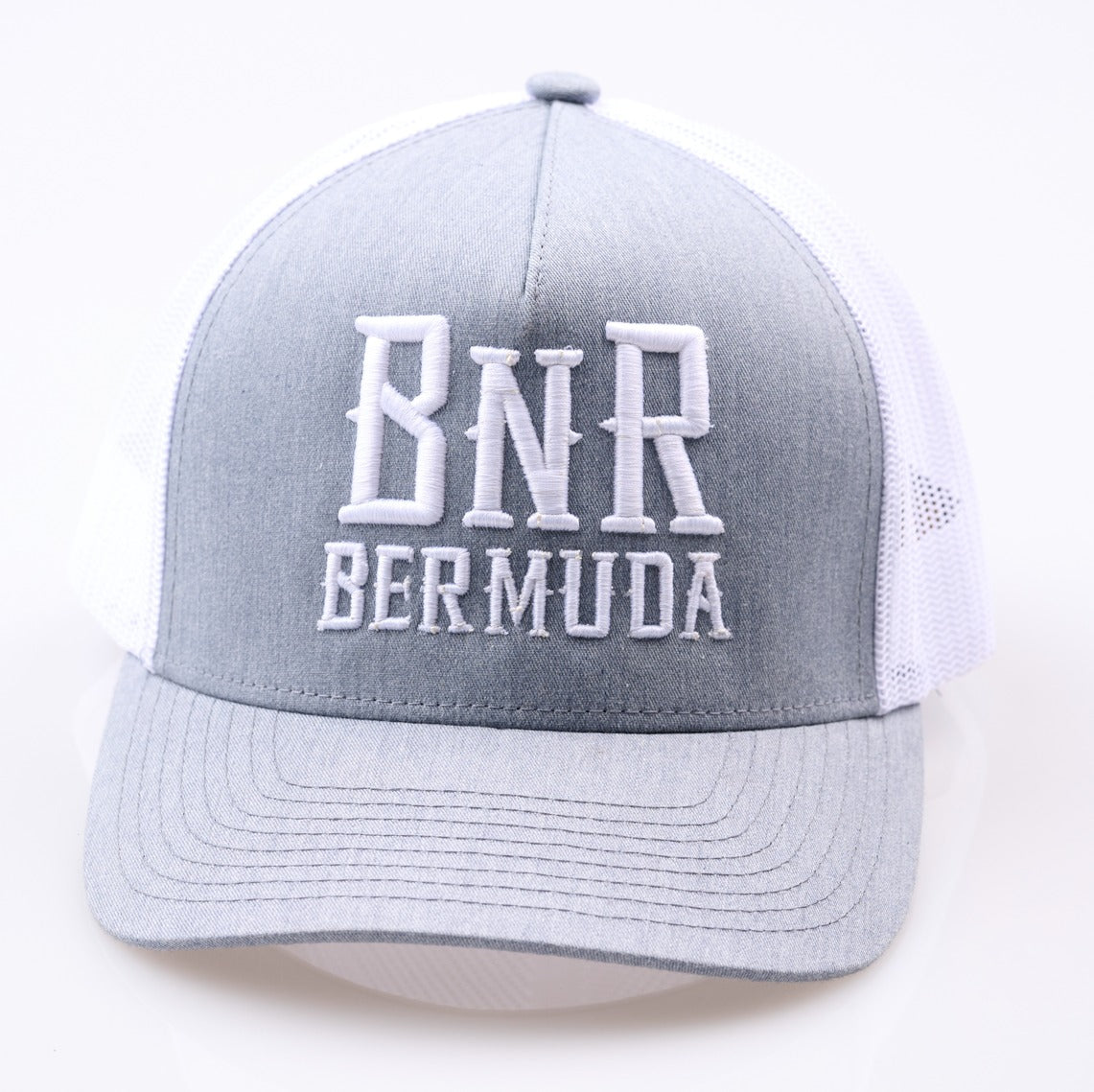 Grey and White BnR Trucker Hat