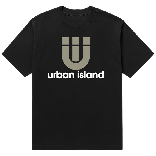 Urban Island Original Two-Tone Logo Black Tee