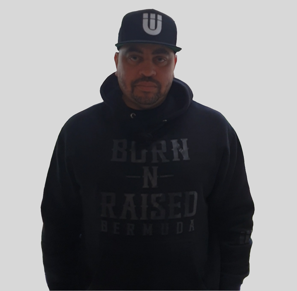 Black on Black Born-N-Raised Bermuda Unisex Hoodie