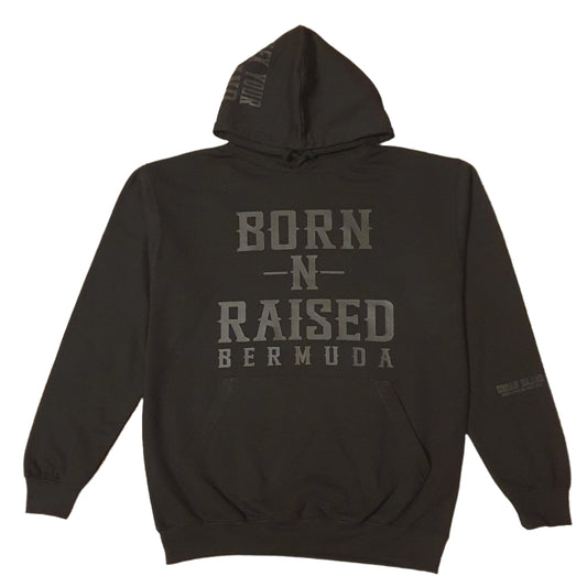 Black on Black Born-N-Raised Bermuda Unisex Hoodie