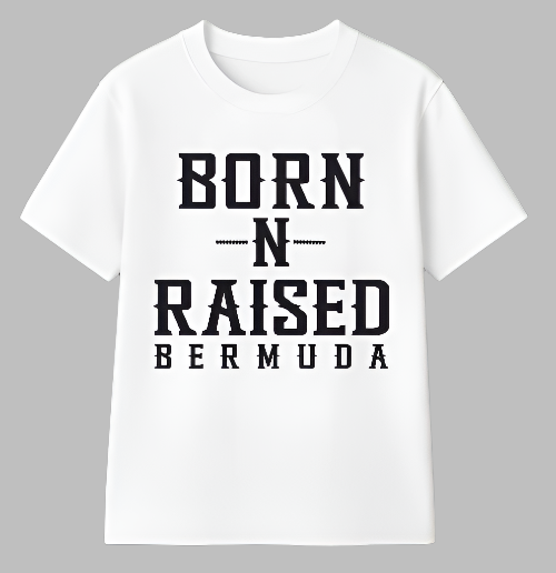 White Born-N-Raised Bermuda Tee