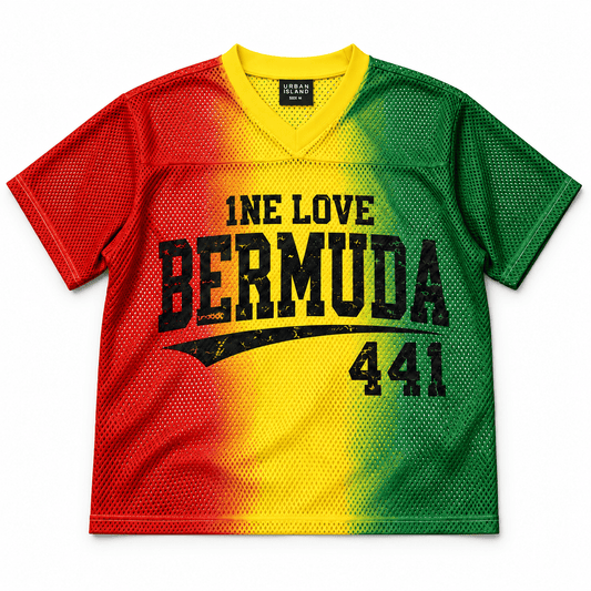 1NE LOVE BERMUDA MESH V-NECK SHIRT