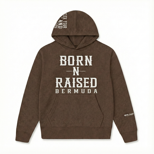 Born-N-Raised Bermuda Unisex Chocolate Hoodie